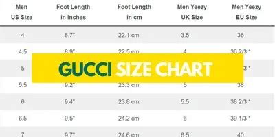 gucci uk size chart